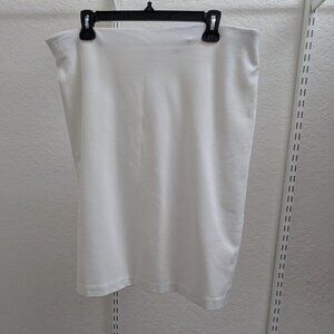 White Knee length skirt